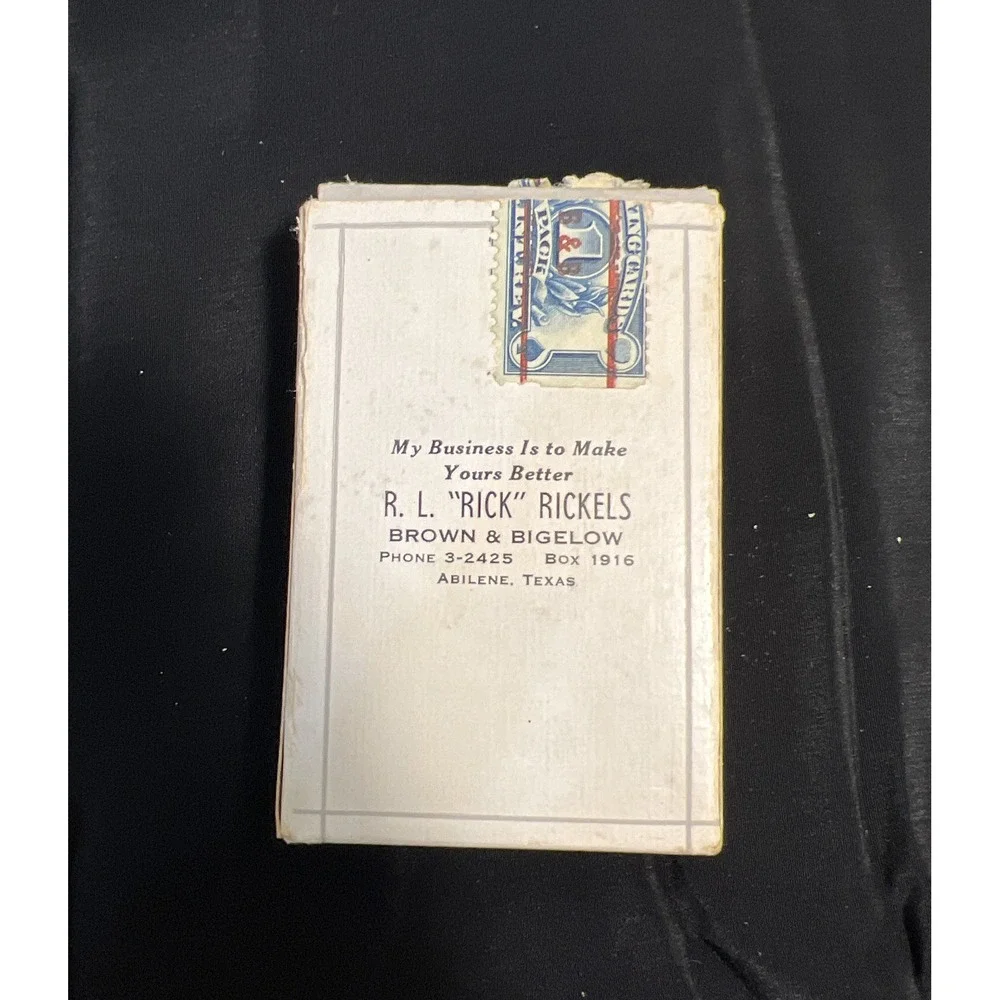 Vintage 1947 Brown & Bigelow Advertising Playing Cards in box Full Deck & Jokers